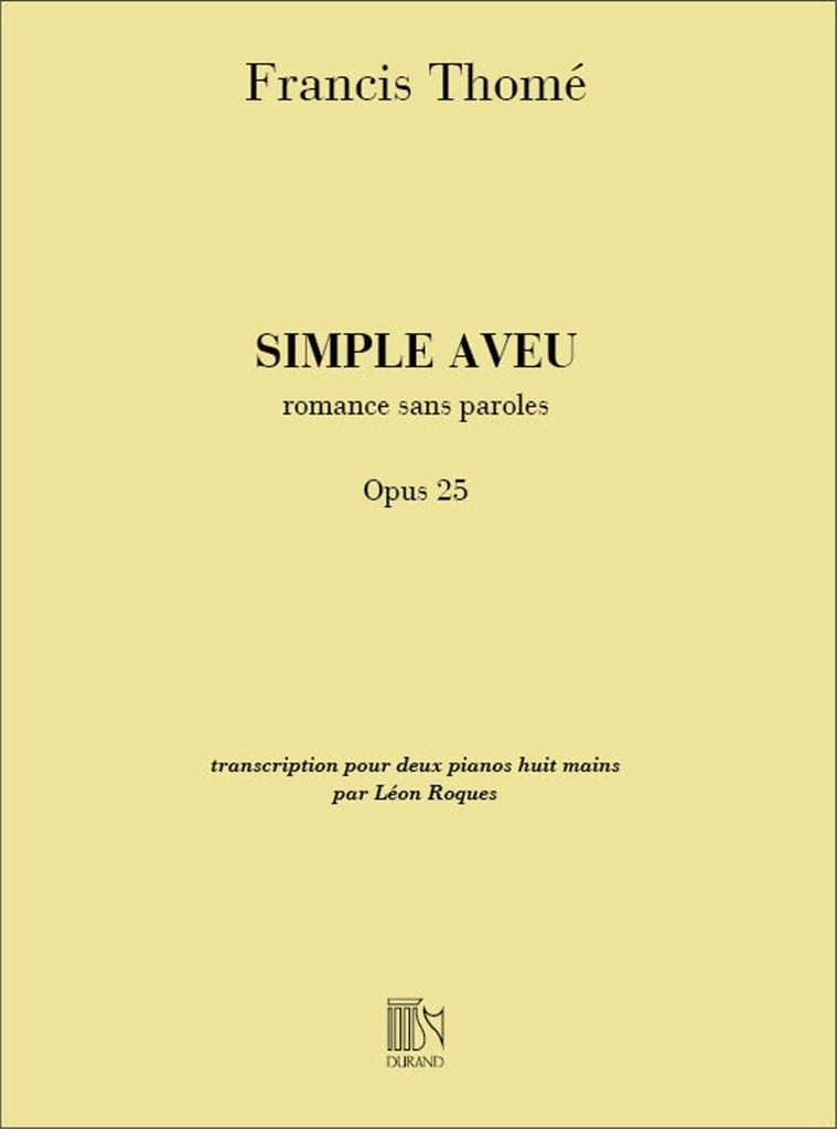 Simple Aveu 2 Pianos 8 Ms